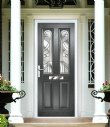 Anthracite Grey door with Abstract glass